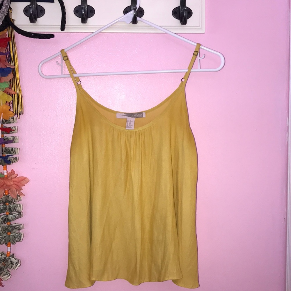 Yellow loose tank.
